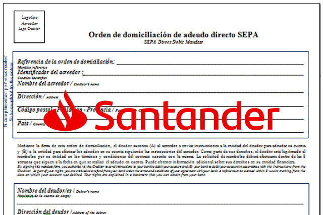 Documento SEPA Santander