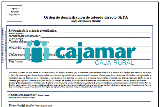 Documento SEPA Cajamar