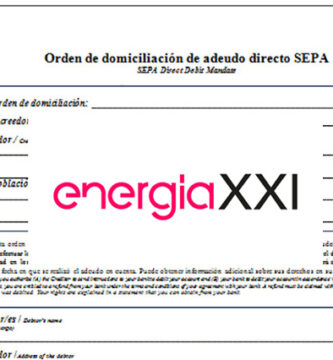 Mandato SEPA Energía XXI